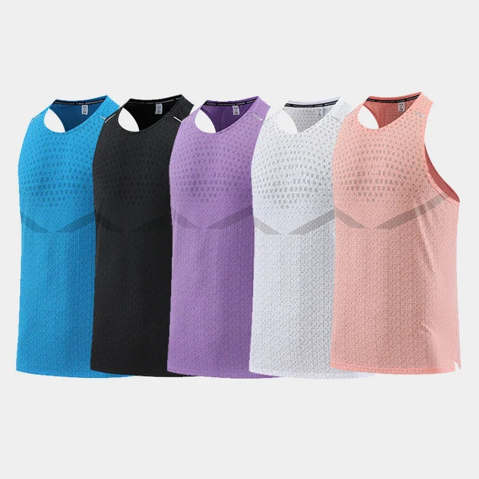 Men's Ice Silk Sleeveless Sports Vest – Quick-Dry, Breathable Gym Running Tank