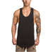 Men's Essentials Plain Stringer Vest - Flamin' Fitness