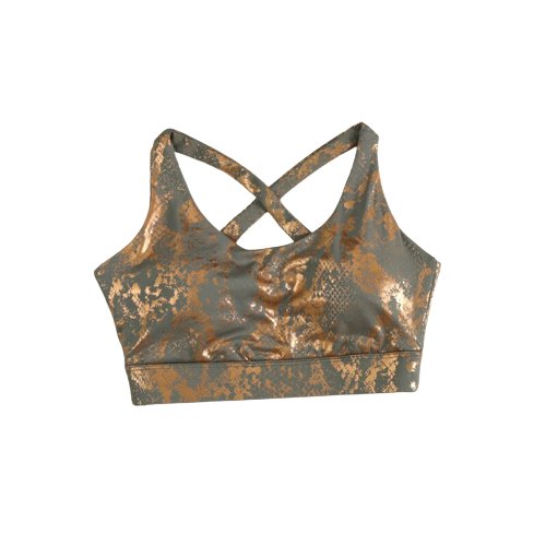 Metallic Print Sports Bra - Flamin' Fitness